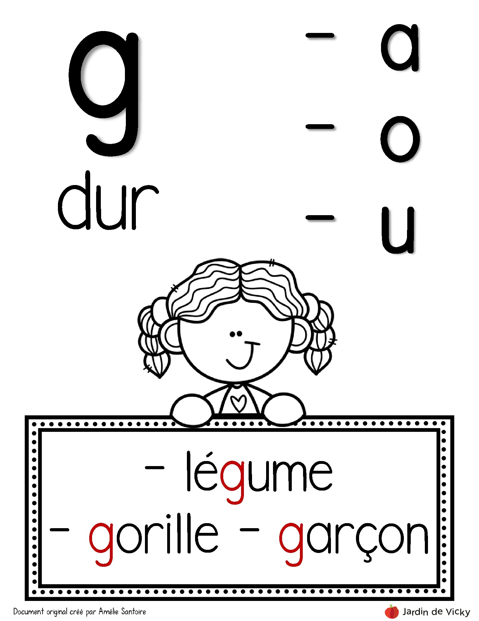 G doux et G dur Affiche Jardin de Vicky